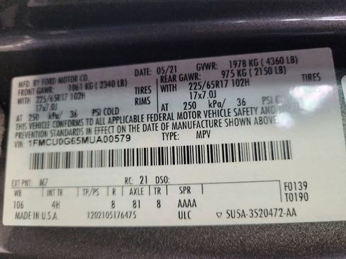 Used 2021 Ford Escape SE w/ Convenience Package FWD image 33