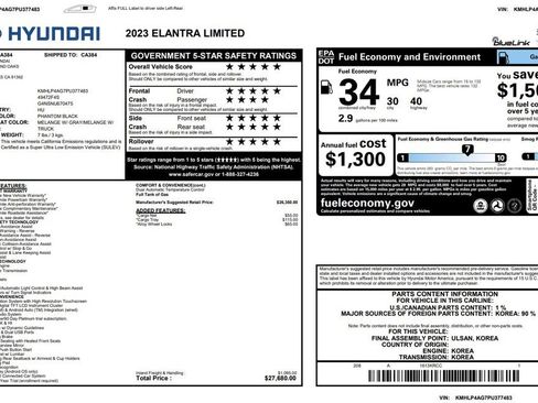 Used 2023 Hyundai Elantra Limited image 3