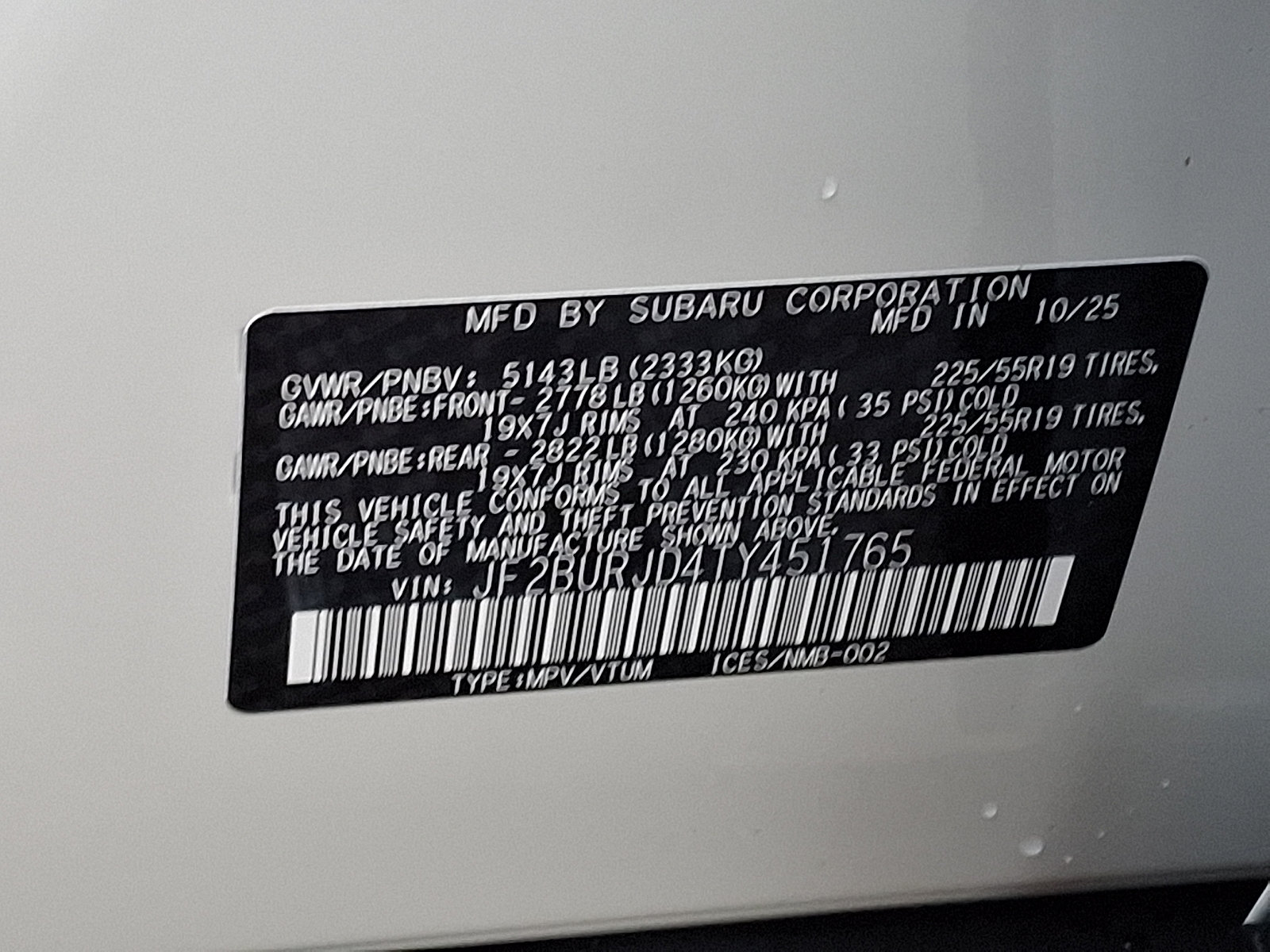 Certified 2026 Subaru Outback Touring XT AWD/4WD image 29