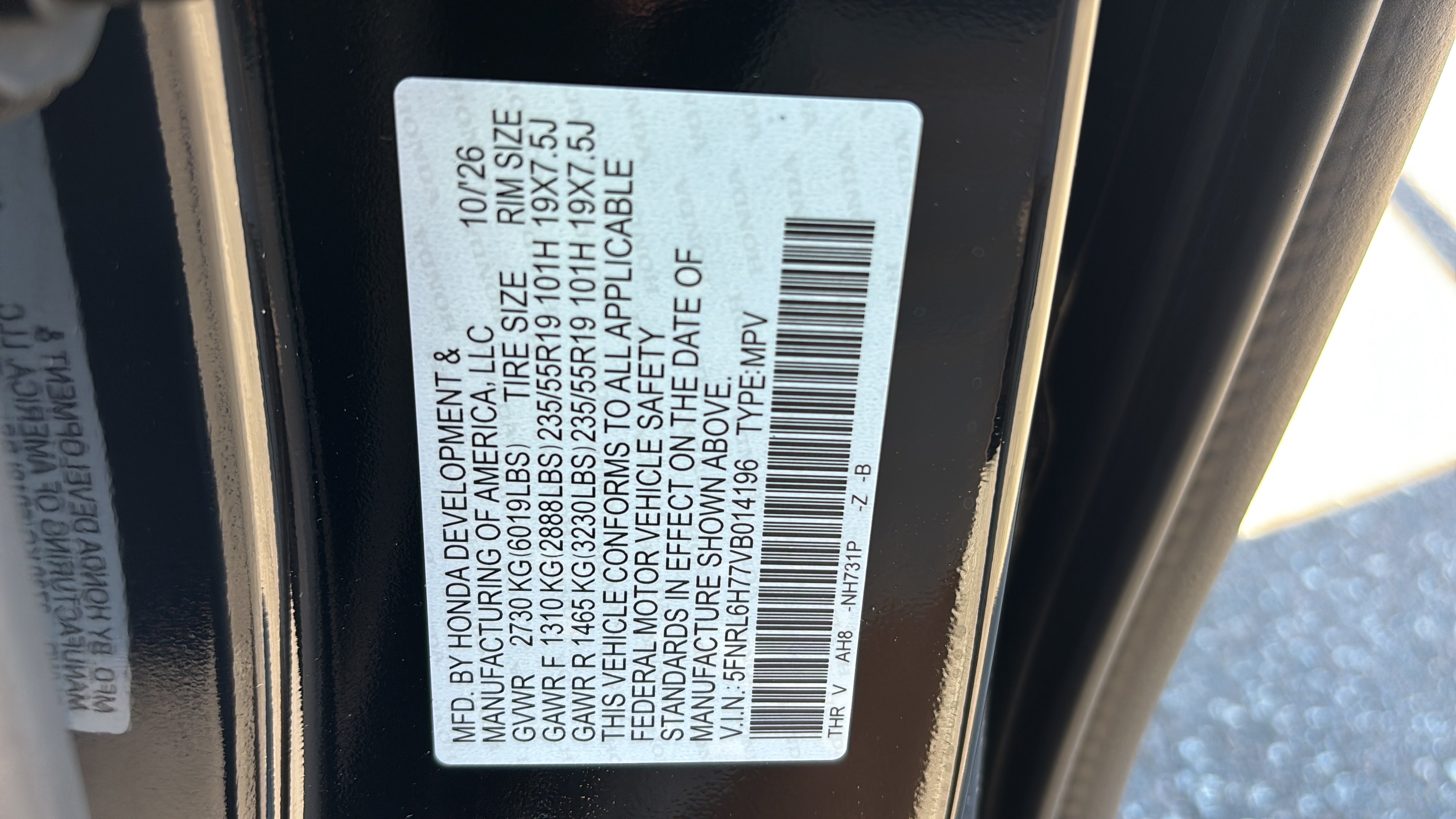 New 2027 Honda Odyssey Sport-L image 17