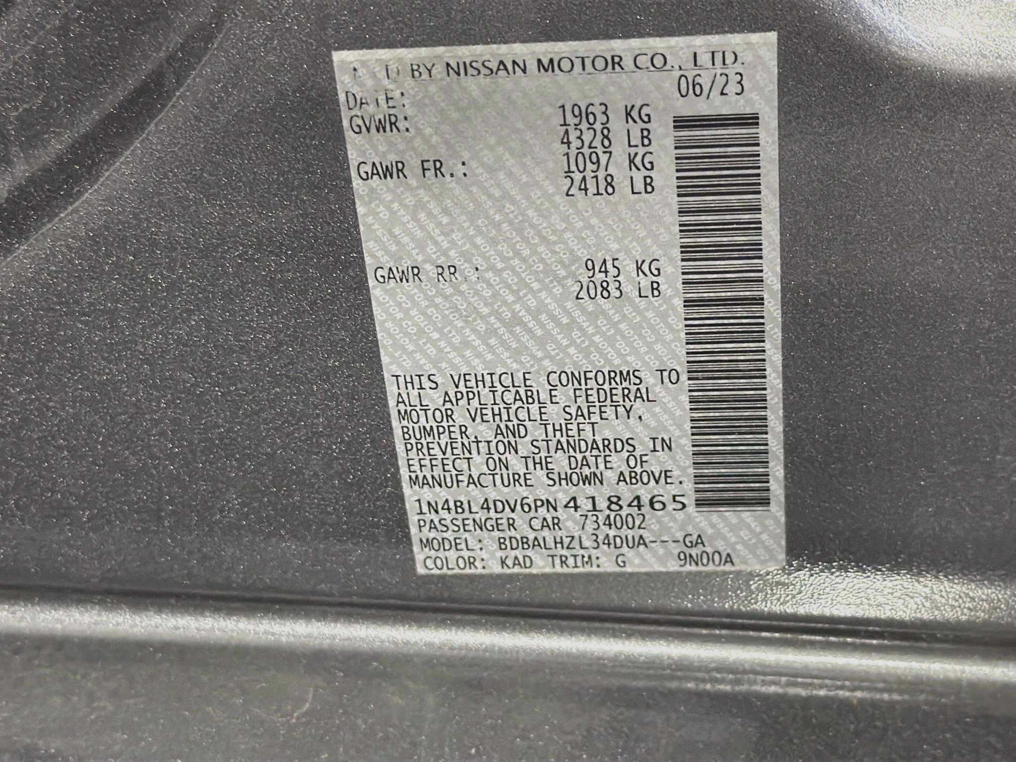 Used 2023 Nissan Altima 2.5 SV FWD image 12