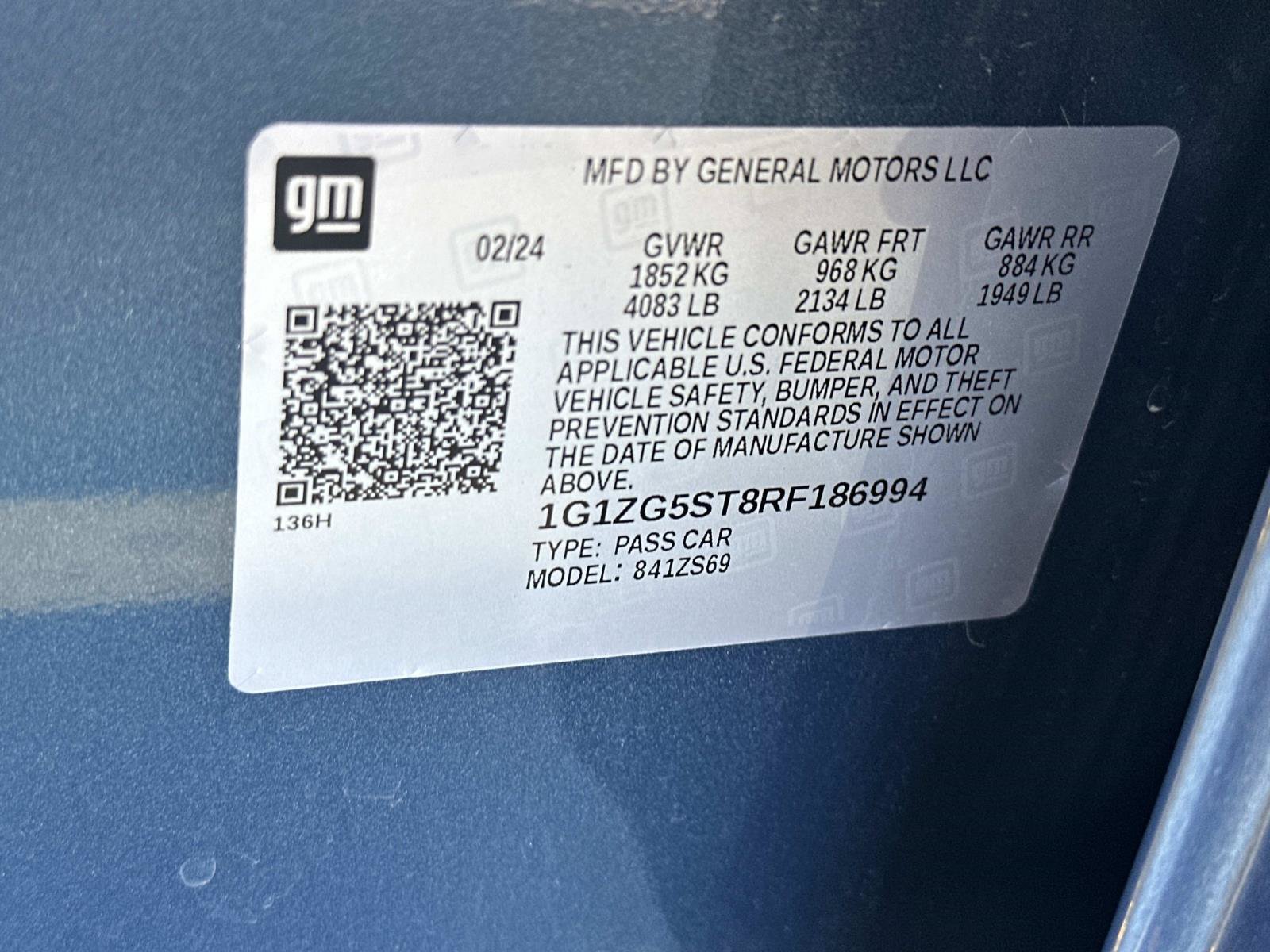 Certified 2024 Chevrolet Malibu RS FWD image 17