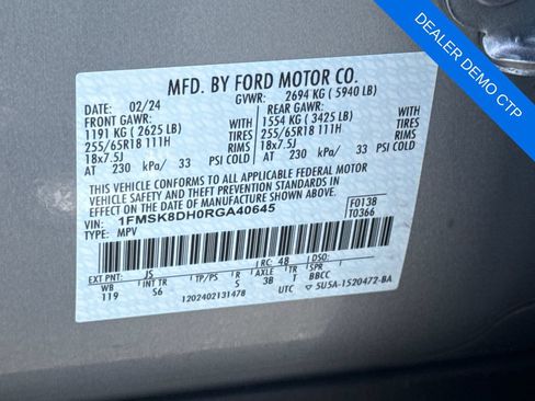 Used 2024 Ford Explorer XLT w/ Equipment Group 202A AWD/4WD image 25