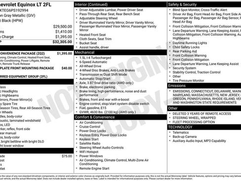 Used 2023 Chevrolet Equinox LT w/ Driver Convenience Package image 22