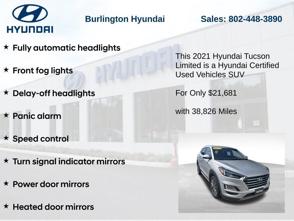 Certified 2021 Hyundai Tucson Limited AWD/4WD image 25
