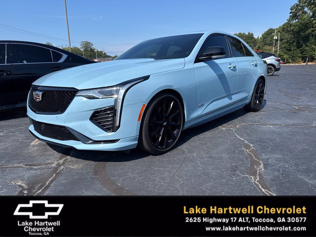 Used 2025 Cadillac CT4 V w/ LPO, ONYX Package RWD image 1
