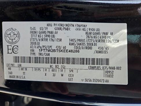 Certified 2019 Ford F250 Limited AWD/4WD image 27