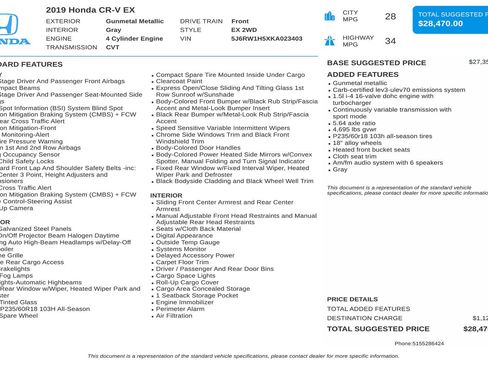 Used 2019 Honda CR-V EX image 3
