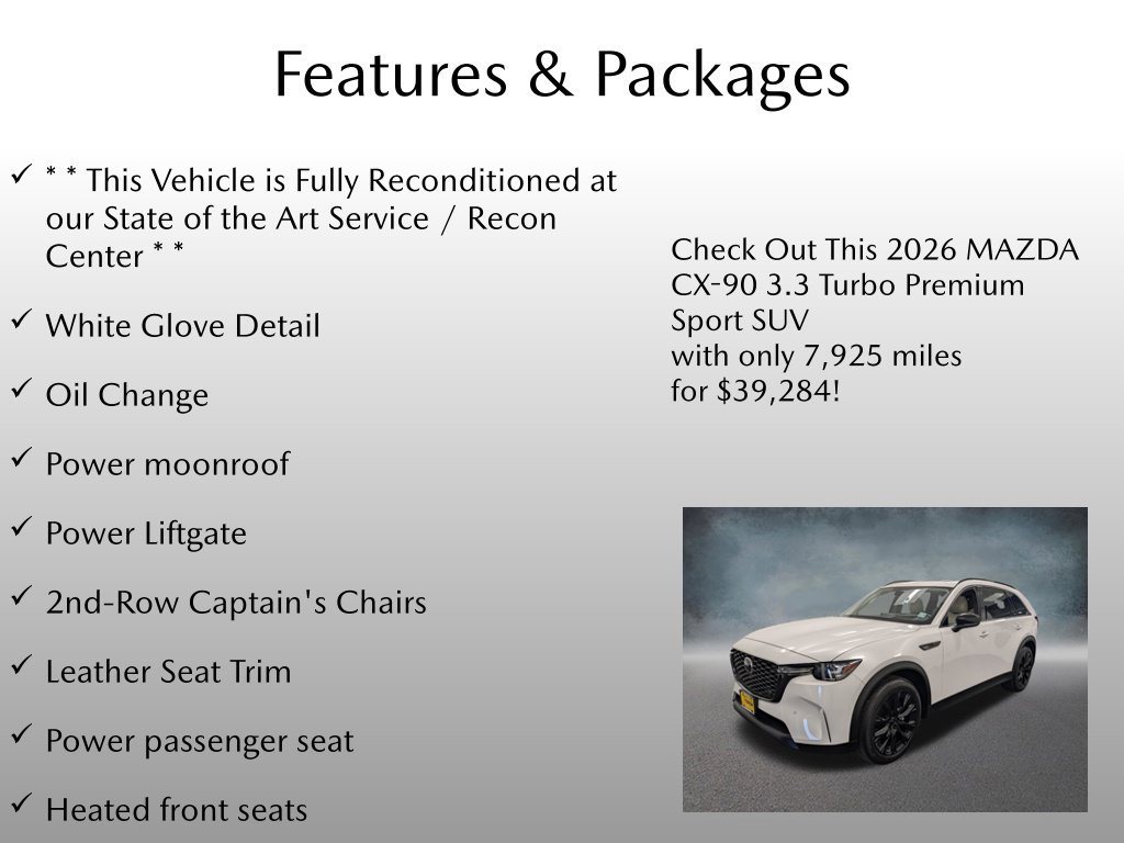Used 2026 MAZDA CX-90 3.3 Turbo w/ Premium Sport Pkg AWD/4WD image 4
