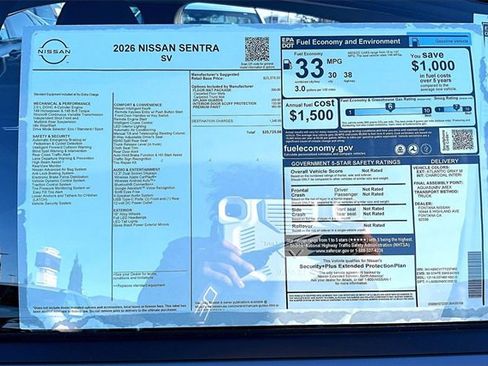 New 2026 Nissan Sentra SV image 12