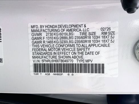 New 2026 Honda Odyssey EX-L image 20