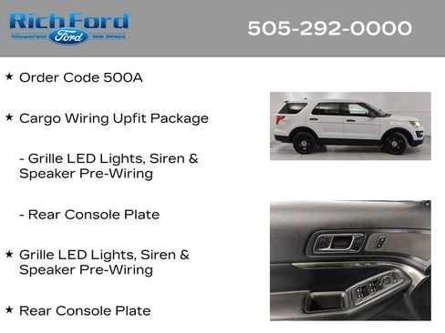 Used 2016 Ford Explorer 4WD Police Interceptor w/ Cargo Wiring Upfit Package image 11