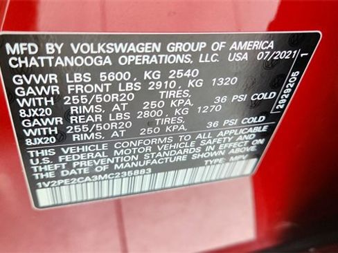 Used 2021 Volkswagen Atlas Cross Sport SE w/ Panoramic Sunroof Package image 60