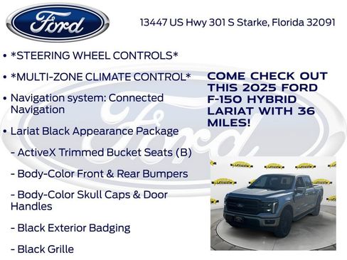 New 2025 Ford F150 Lariat w/ Equipment Group 501A Mid image 15