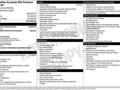 Used 2018 Cadillac Escalade ESV Premium Luxury w/ LPO, Radiant Package AWD/4WD image 6