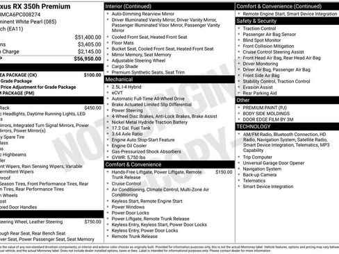 Used 2023 Lexus RX 350h w/ Cold Area Package AWD/4WD image 3