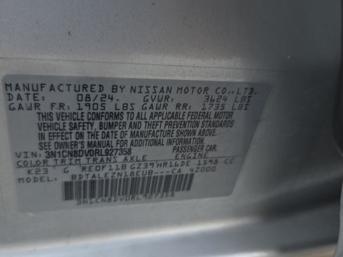Used 2024 Nissan Versa S w/ Trunk Package FWD image 19