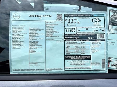 New 2026 Nissan Sentra SV FWD image 12