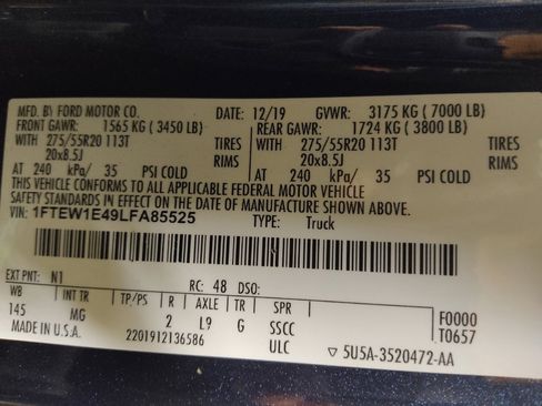 Used 2020 Ford F150 XLT w/ Equipment Group 302A Luxury image 33