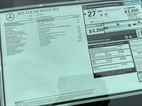 New 2025 Mercedes-Benz GLB 250 4MATIC image 26