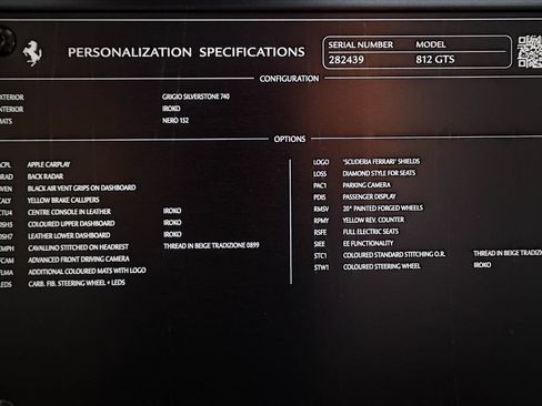 Certified 2022 Ferrari 812 GTS RWD image 49