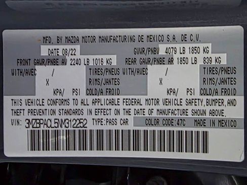 Used 2022 MAZDA MAZDA3 s FWD image 43