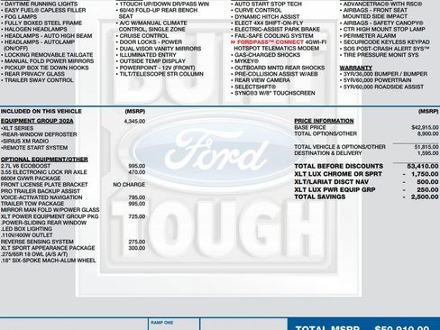 Used 2019 Ford F150 XLT w/ Equipment Group 302A Luxury AWD/4WD image 2