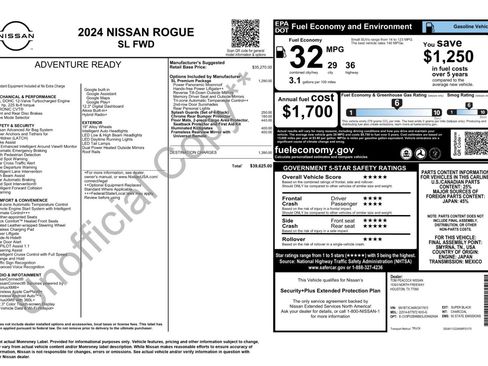 Used 2024 Nissan Rogue SL w/ SL Premium Package FWD image 50
