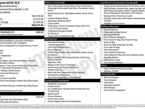 Used 2024 Toyota bZ4X XLE w/ Weather Package image 17