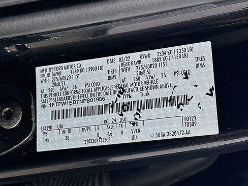 Certified 2022 Ford F150 Platinum w/ Equipment Group 701A High AWD/4WD image 23