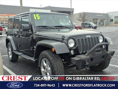 Used 2015 Jeep Wrangler Unlimited Sahara w/ Connectivity Group image 1