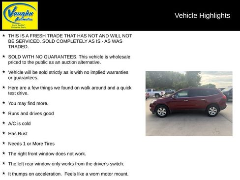 Used 2010 Chevrolet Traverse LT w/ Personal Connectivity Package FWD image 2