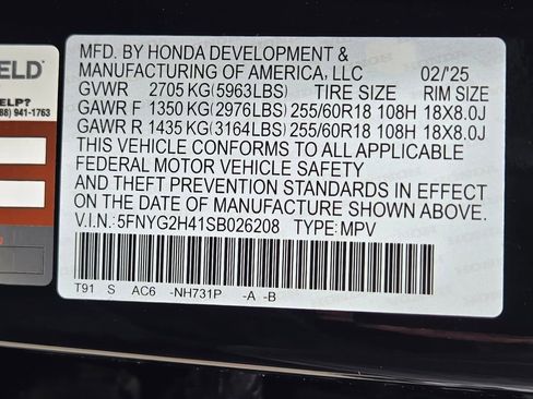 Certified 2025 Honda Pilot EX-L image 6
