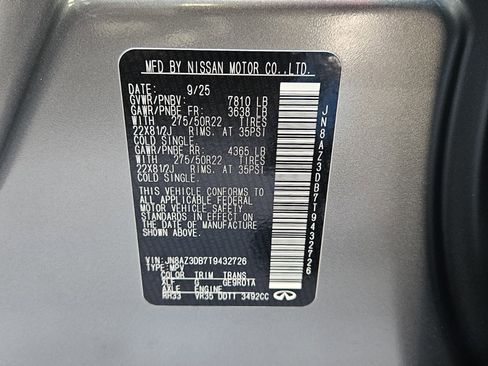 New 2026 INFINITI QX80 4WD w/ Sport Exterior Package image 25