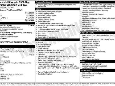 Used 2019 Chevrolet Silverado 1500 High Country w/ Safety Package II AWD/4WD image 2