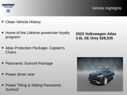 Used 2023 Volkswagen Atlas SE w/ Panoramic Sunroof Package AWD/4WD image 8