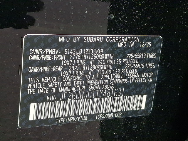 New 2026 Subaru Outback Touring XT AWD/4WD image 10