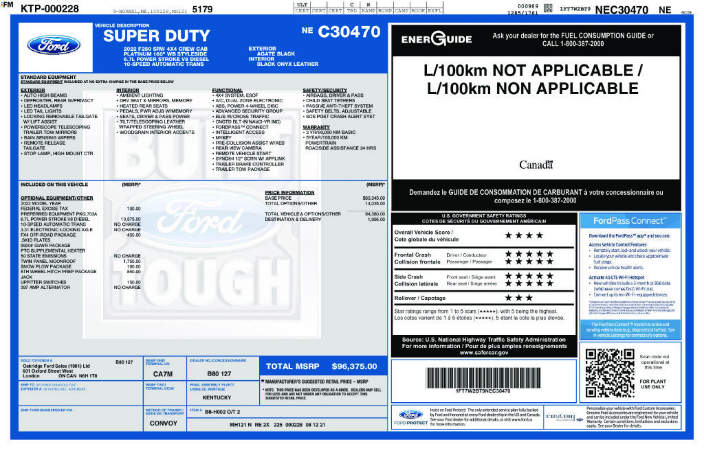 Used 2022 Ford F250 Platinum AWD/4WD image 59