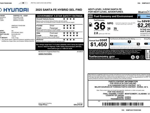 Used 2025 Hyundai Santa Fe SEL FWD image 2