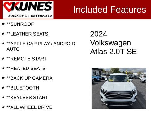 Used 2024 Volkswagen Atlas SE image 2