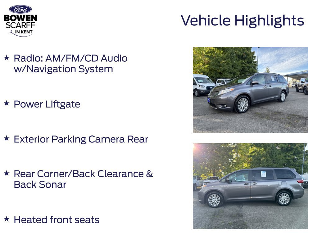 Used 2017 Toyota Sienna XLE w/ XLE Navigation Package AWD/4WD image 8