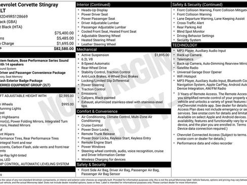 Used 2024 Chevrolet Corvette Stingray Preferred Cpe w/ 2LT RWD image 2