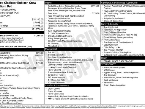New 2025 Jeep Gladiator Rubicon w/ Convenience Group AWD/4WD image 5