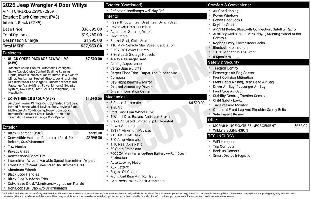 Certified 2025 Jeep Wrangler Unlimited Sport AWD/4WD image 37