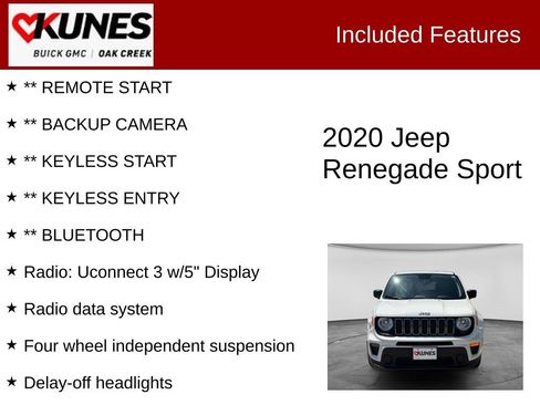 Used 2020 Jeep Renegade Sport FWD image 2