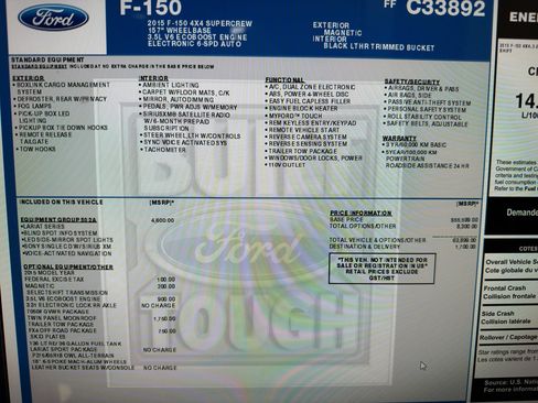 Used 2015 Ford F150 Lariat w/ Equipment Group 502A Luxury image 20