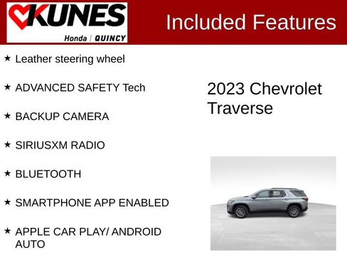 Used 2023 Chevrolet Traverse LT w/ LPO, Cargo Package AWD/4WD image 2