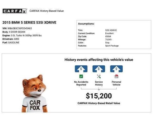 Used 2015 BMW 535i xDrive Sedan AWD/4WD image 14