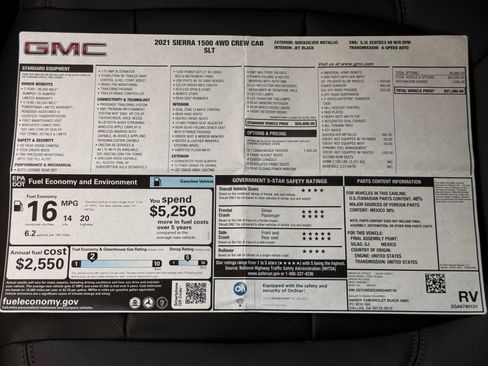 Used 2021 GMC Sierra 1500 SLT w/ SLT Convenience Package AWD/4WD image 2