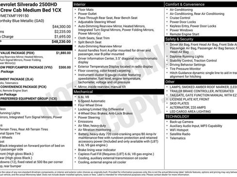 Used 2021 Chevrolet Silverado 2500 Custom w/ Custom Value Package image 1